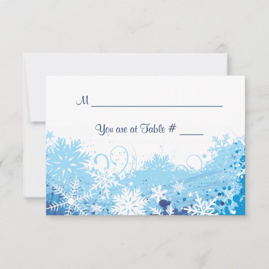 バー凍っていバルミツワーエスコート座席カード 招待状 (正面)