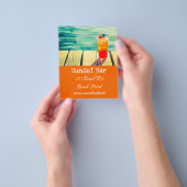 バー又はナイトクラブビーチバー チラシ (手)