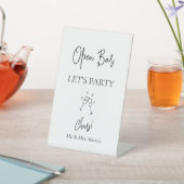 バー名前をカスタムする結婚のTabletop記号を開く 台座サイン (インサイチュ)