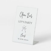 バー名前をカスタムする結婚のTabletop記号を開く 台座サイン (正面)