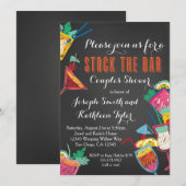バー在庫 カップル ウェディング シャワー インビテーション (正面/裏面)