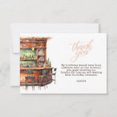 バー大人誕生日任意の年齢 サンキューカード (正面)