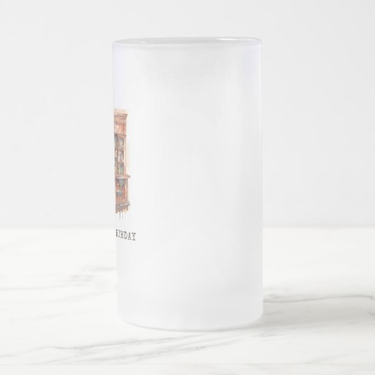 バー大人誕生日任意の年齢 フロストグラスビールジョッキ (中央)