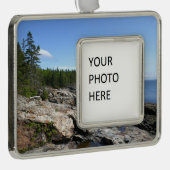 バー島沿岸アカディア国立公園 シルバープレートフレームオーナメント (右)
