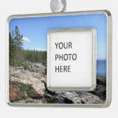 バー島沿岸アカディア国立公園 シルバープレートフレームオーナメント (左)