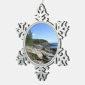 バー島沿岸アカディア国立公園 スノーフレークピューターオーナメント (右)