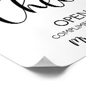 バー応援結婚の符号を開く ポスター (角)