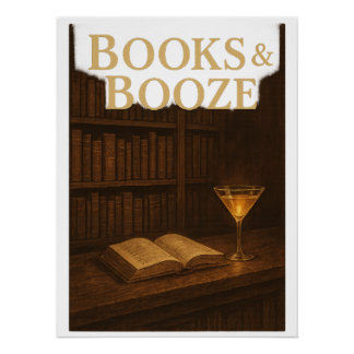 バー愛好家のための書籍とブーズ ポスター