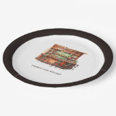 バー成人誕生日任意の年齢パーソナライズされた ペーパープレート (アングル)