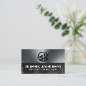 バー成長図のロゴ |財務 |メタリック 名刺 (スタンド正面)