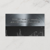 バー成長図のロゴ |財務 |メタリック 名刺 (裏面)