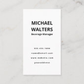 バー戻る | アルコールボトル 名刺 (裏面)