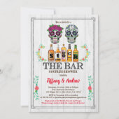 バー招待のハロウィン砂糖スカル 招待状 (正面)