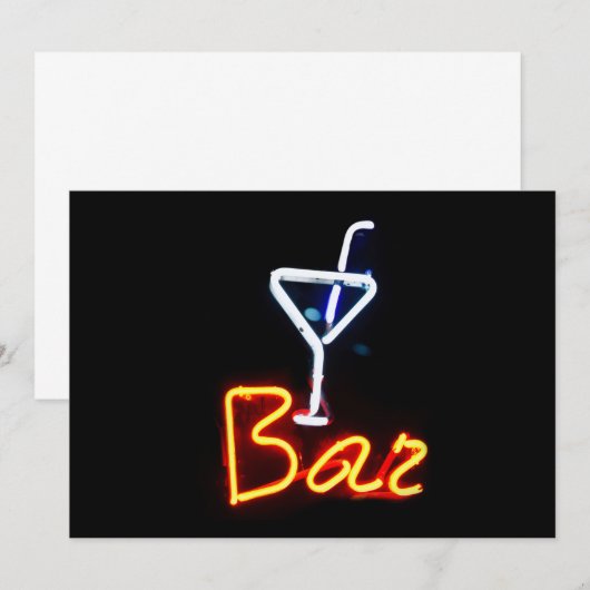 バー標識招待状 招待状 (正面/裏面)