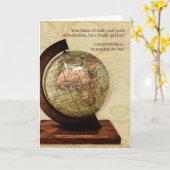 バー法学院の旧世界地球儀の通過 カード (黄色い花)