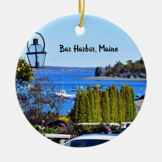 バー港の円形のオーナメント セラミックオーナメント (正面)