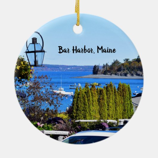 バー港の円形のオーナメント セラミックオーナメント (裏面)