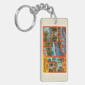 バー港メイン私古いヴィンテージ旅行記念品 キーホルダー (正面左)