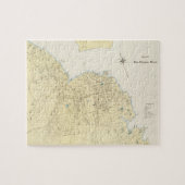 バー港メイン(1897年)のヴィンテージの地図 ジグソーパズル (横)