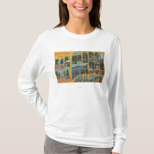 バー港、メイン-大きい手紙場面 Tシャツ