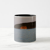 バー港、日没のメイン ツートーンマグカップ (中央)