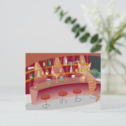 バー猫 ポストカード (スタンド正面)