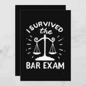 バー生き延び試験を弁護する 招待状 (正面/裏面)