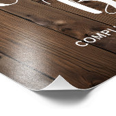 バー素朴のサイン国の結婚式またはパーティー フォトプリント           