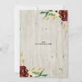 バー素朴グンディフローラアントラー狩りはオーバー結婚ズ 招待状 (裏面)