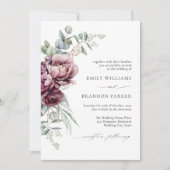 バー素朴グンディフローラQRコード秋の結婚式 招待状 (正面)