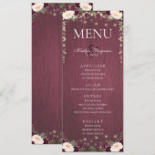 バー素朴グンディ・ウッド&ストリングライトのメ結婚ニュー メニュー (正面/裏面)