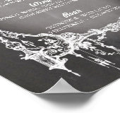 バー素朴ゴシック式ハロウィンサイン結婚披露宴 ポスター (角)