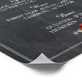 バー素朴スカルハロウィーンのサインウェディングレセプション ポスター (角)