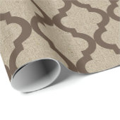 バー素朴ラップと茶色のモロッコクローバー ラッピングペーパー (ロールコーナー)