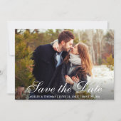 バー素朴ラップSave the Date Coule Photo 招待状 (正面)
