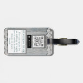 バー素朴ンウッドレースブランディングロゴQR ラゲッジタグ (裏面横)