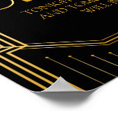 バー結婚の標識を開く | Gatsbyアールデコ ポスター (角)