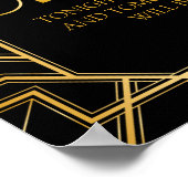 バー結婚の標識を開く | Gatsbyアールデコ ポスター (角)