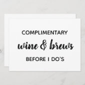 バー結婚の標識 招待状 (正面/裏面)