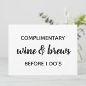 バー結婚の標識 招待状 (スタンド正面)