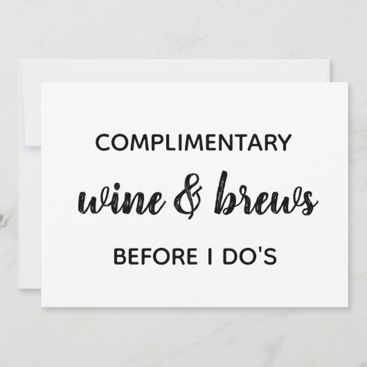 バー結婚の標識 招待状 (正面)