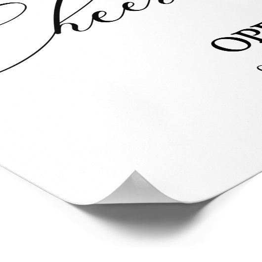 バー結婚の看板ポスターを開く ポスター (角)