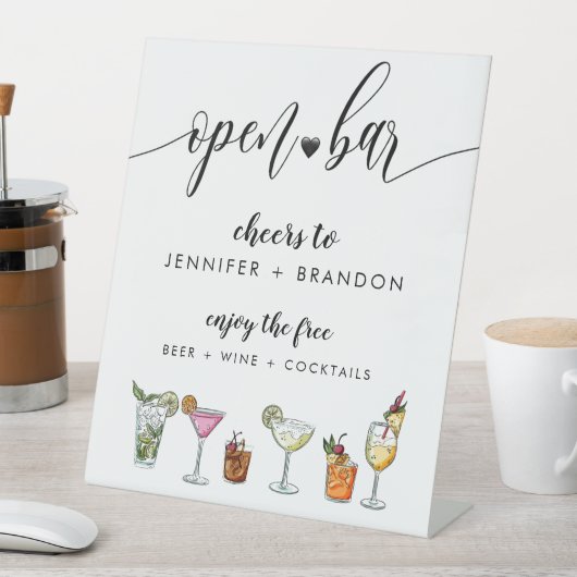 バー結婚の表記号を開く 台座サイン (インサイチュ)