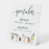 バー結婚の表記号を開く 台座サイン (正面)