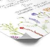 バー結婚の野の花フローラDitsy ポスター (角)