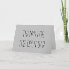 バー結婚カードを開く カード