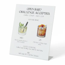 バー署名カクテル結婚の署名を開く