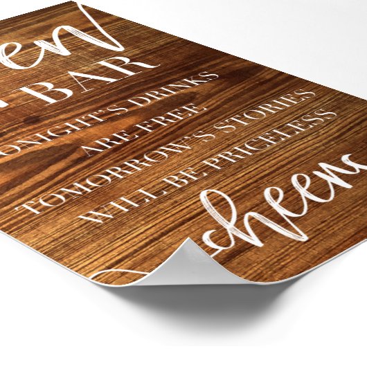 バー記号を開く ポスター (角)