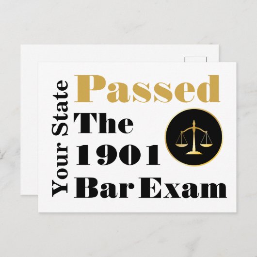 バー試験に合格カスタマイズ(州と年) ポストカード (正面/裏面)