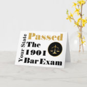 バー試験に合格(州&年) カード (黄色い花)